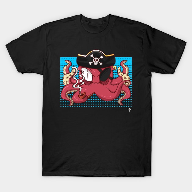 Octopus Pirate T-Shirt by Mike's Prints